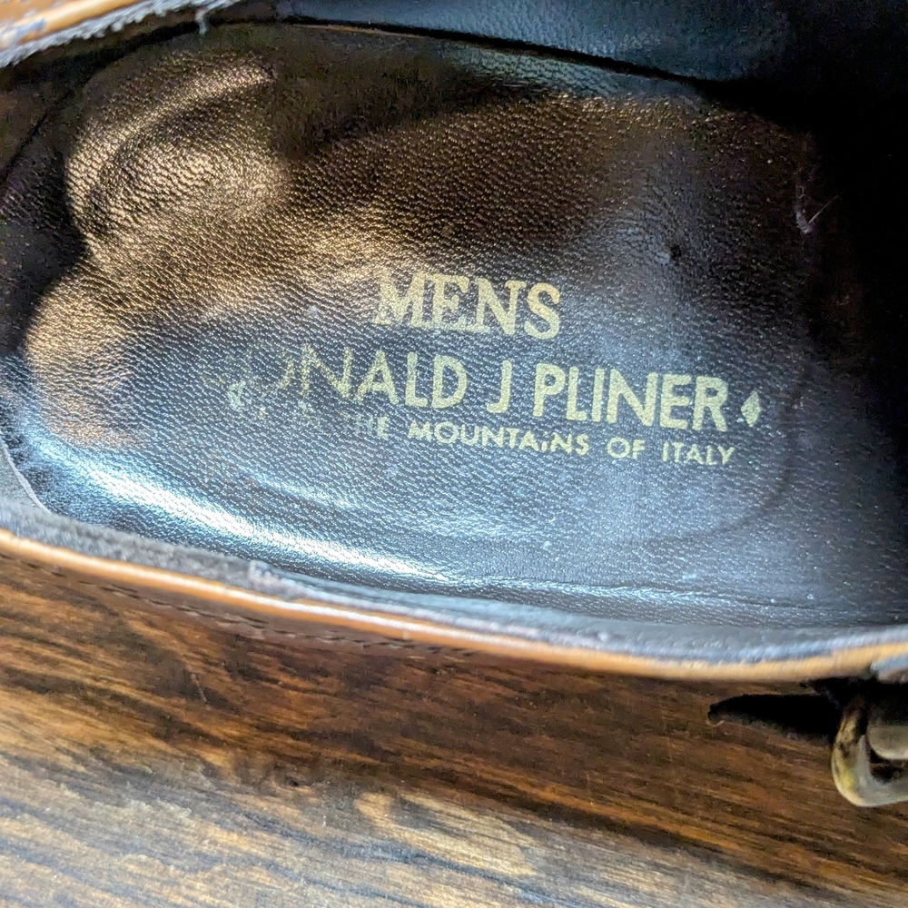 Vintage Dress Shoes Donald J Pliner Made In Mountains Of‎ Italy Mens Size 10.5 - Picture 5 of 5